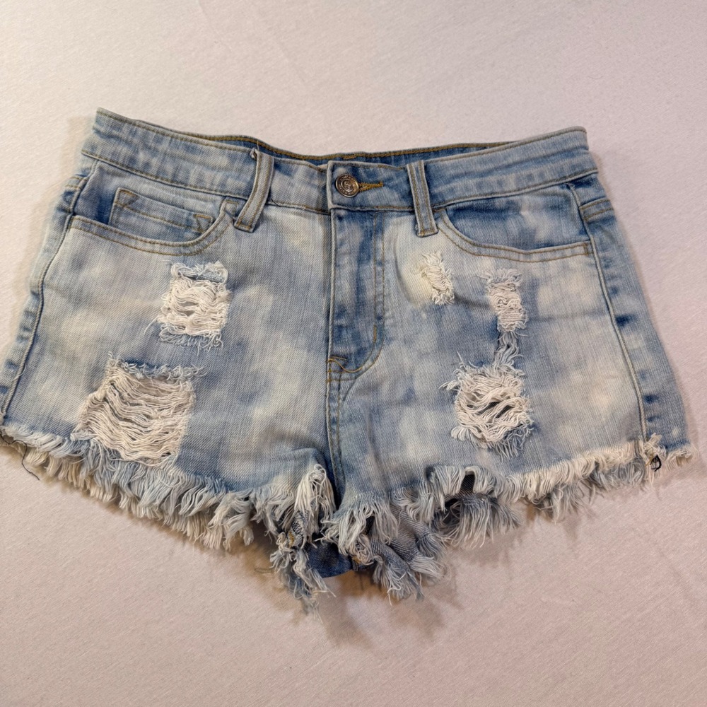 Altar'd State‎ S Shorts Light Blue Distressed Frayed Festival Summer Boho
